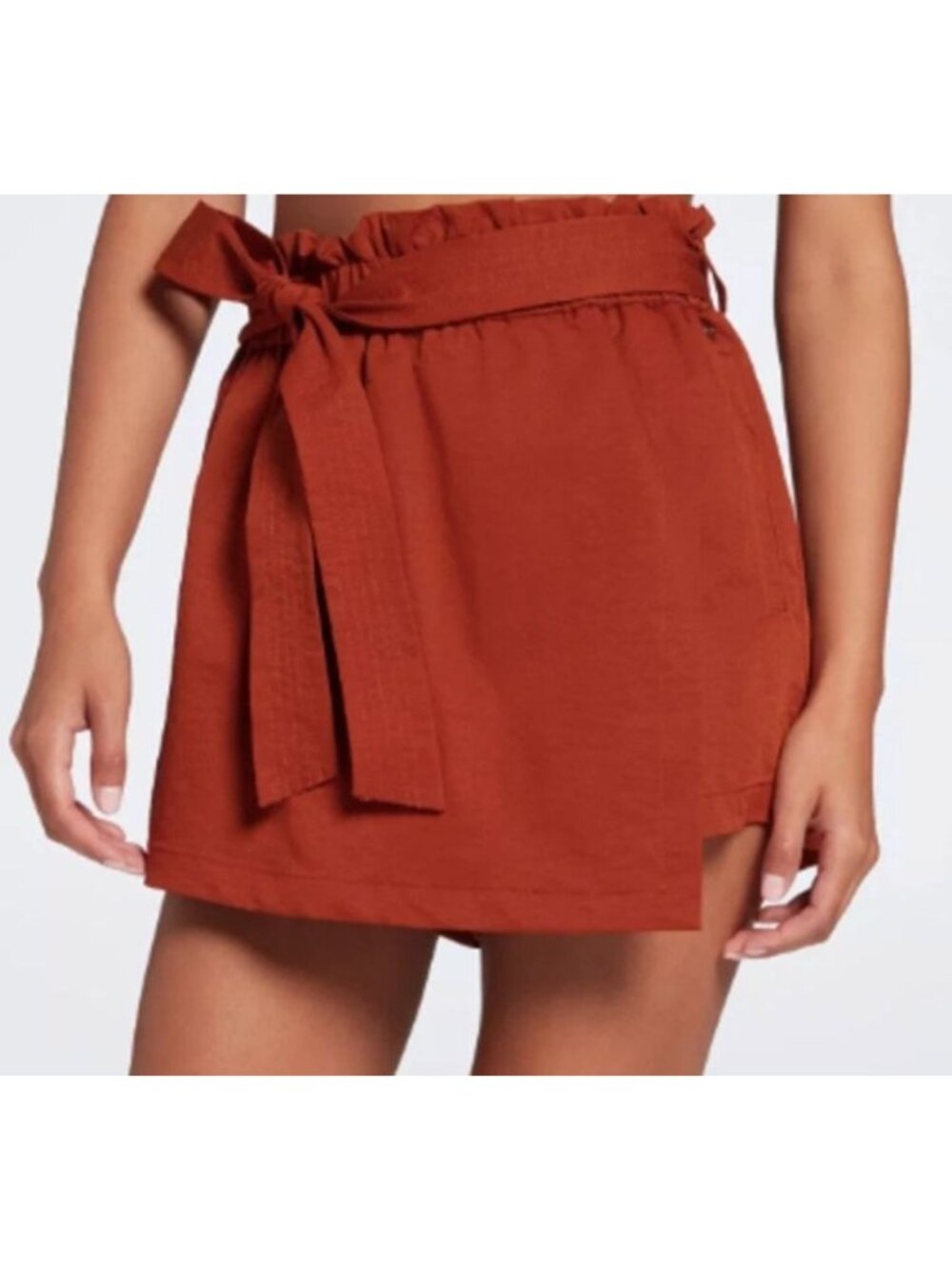 CALIA journey high waisted wrap shorts in caramalized walnut size XXL